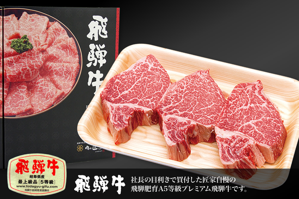 飛騨牛 最上級品5等級 ヒレステーキ